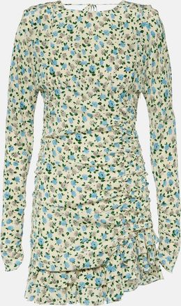 Alessandra Rich Floral open-back silk minidress