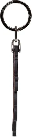 Longchamp Womens Keychain Le Pliage Original Brown Leather Calf Keyrings & Keychains