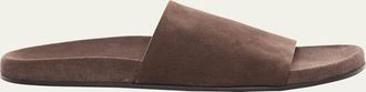 The Row Mens Hugh Suede Slide Sandals