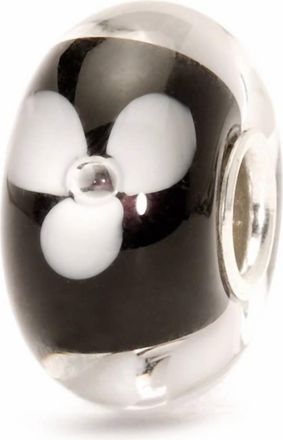 Trollbeads Womens Flower Glass Bead Charm In White