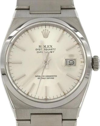 Rolex Pre-owned Oysterquartz Roestvrij Staal Horloge - Dames - Vintage Horloges - Grijs - ONE Size - Vintage