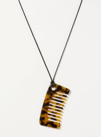 Simons Womens Leopard comb wrap cord choker