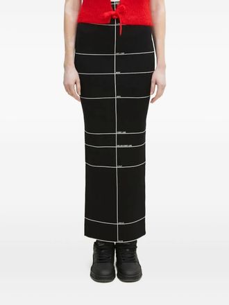 VETEMENTS Gonna lunga con righe - Nero