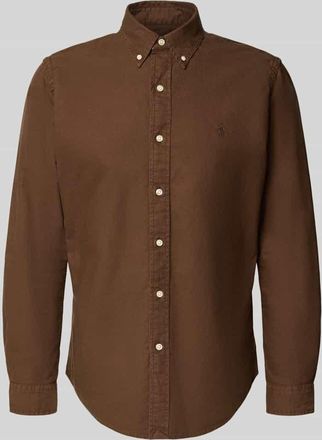 Polo Ralph Lauren Freizeithemd mit Knopfleiste in Dunkelbraun, Größe XXL