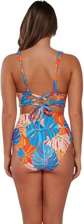 Sunsets Hannah High Waist Bikini Swim Bottoms in Zesty Tropicana at Nordstrom, Size X-Large