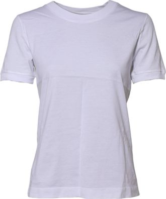 Dolce & Gabbana Womens White Cotton Round Neck Short Sleeves T-Shirt