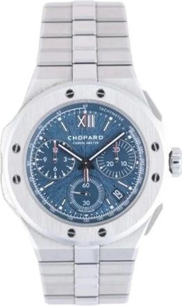 Chopard Pre-owned Alpine Eagle XL Chrono - Heren - Vintage Horloges - Blauw - ONE Size - Leer - Vintage