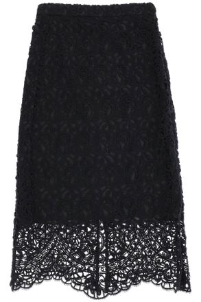 Burberry Womens Black Macrame Lace Skirt Cotton - Size EU 34 (Womens)