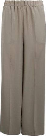 P.A.R.O.S.H. Palazzo Broeken - Dames - Wijde Broeken - Beige - S - Polyester - Broeken