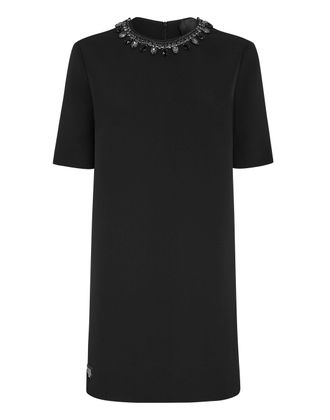 Philipp Plein Cady T-shirt Dresses Crystal Chain