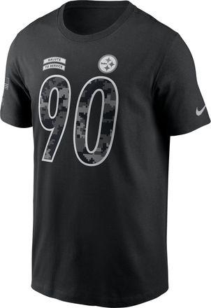 Nike T.J. Watt Pittsburgh Steelers Salute to Service Nike Mens NFL T-Shirt in Black | N19900AF3S-K8N