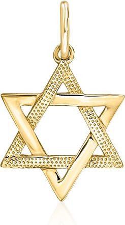 RS Pure by Ross-Simons Italian 14kt Yellow Gold Star Of David Charm