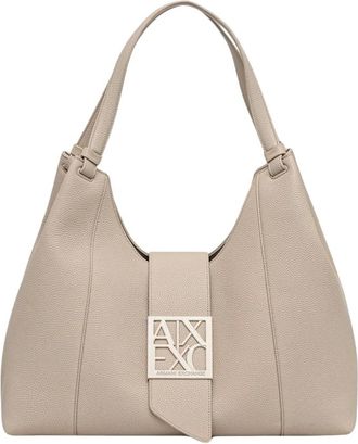 A|X Armani Exchange Susy Soft Shopper - Bags - Mujer - Beige - ONE SIZE