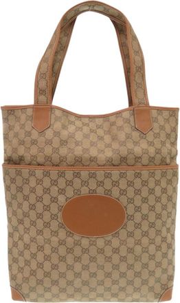 Gucci Beige Gg Canvas Tote Bag (Pre-Owned)