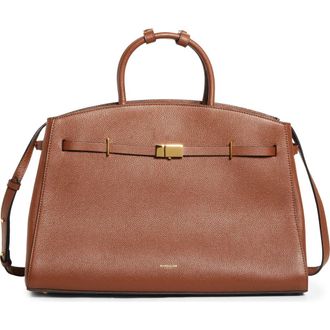 DeMellier The Hudson Leather Satchel in Mocha /Mocha at Nordstrom