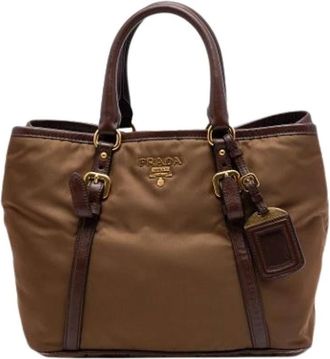 Prada Pre-owned Borsa in Nylon - - Pre-owned - Donna - Marrone - ONE SIZE