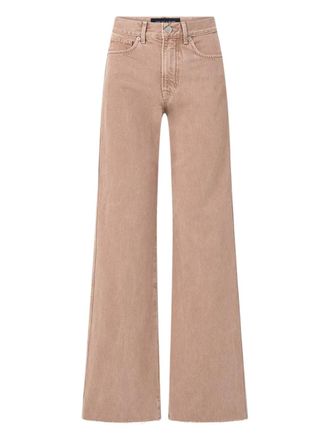 Veronica Beard frayed wide-leg jeans - Bruin