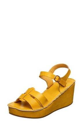 Antelope Saya Platform Wedge Slingback Sandal in Daffodil at Nordstrom Rack, Size 10