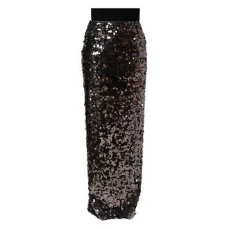 Dolce & Gabbana Pencil Cut Skirt - female - Dolce & Gabbana - Maxi Skirts - Brown - 3XS - Skirts