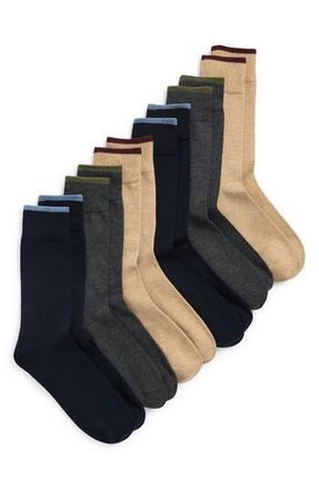 Ted Baker Assorted 6-Pack Crew Socks in Medium Brown at Nordstrom Rack