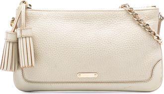 Burberry Womens Pre-owned Leather Tassel Chain Crossbody - Ivory - One Size