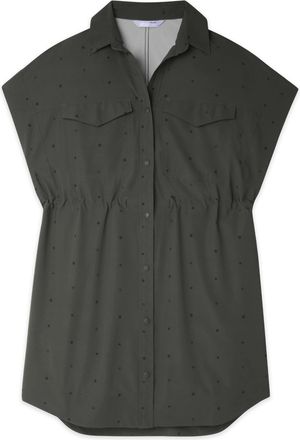 Stio | Womens Mountain Flow Shirt Dress, Size Extra Small in Raven Dot