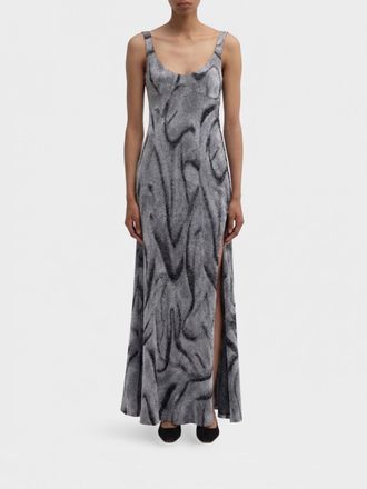 MACCAPANI Nice But Naughty Long Dress in Printed Lurex Jersey