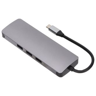 OEM Estaci&oacute;n De Acoplamiento Usb-c Con Adaptador Hdmi Gigabit Ethernet Multipuerto, Admite Alimentaci&oacute;n De Paso Y Lector De Tarjetas Sd/tf, Carcasa De Ale