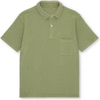 Fortela Missourim Waffle Jersey Short Sleeve Polo in Olive Green at Nordstrom, Size Xx-Large Eu