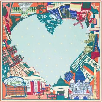 Inou&iuml; Editions Foulard JAime Paris - Blu