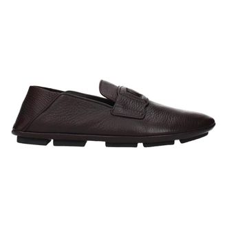 Dolce & Gabbana Schoenen, Heren, Bruin, 42 EU, Leer, Leren Instaploafers