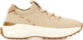 Tod's Beige Logo Sneakers