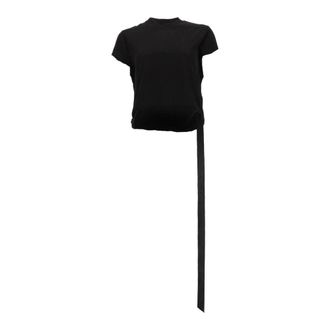 Rick Owens T-Shirts, female, Black, Size: S Cropped Small Level T