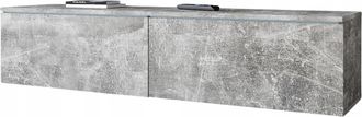 OEM Mueble Para Tv De 140 Cm, 2 Puertas, Sin Tiradores, Mate, De Pie/colgante, De Hormig&oacute;n, Con Led