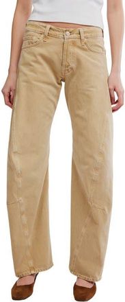Free People Fable Twisted Seam Jeans in Oat Latte at Nordstrom, Size 29