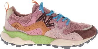 Flower Mountain Sneakers, female, Multicolor, 6 UK, Pink Suede/Teddy Yamano Trainers