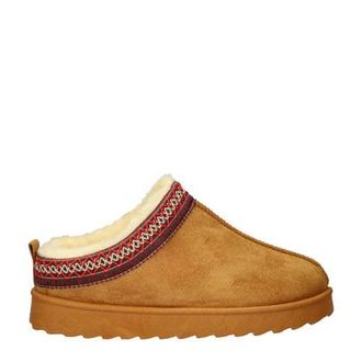 Nelson Home su&egrave;de pantoffels cognac