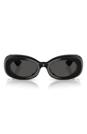 Oliver Peoples x KHAITE 51mm Oval Sunglasses in Black /Grey at Nordstrom