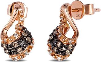 Le Vian Cluster 14K Rose Gold 0.17 Ct. Tw. Diamond Drop Earrings