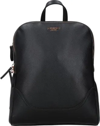 Twinset Tassen, Dames, Zwart, ONE Size, Leer, Backpacks