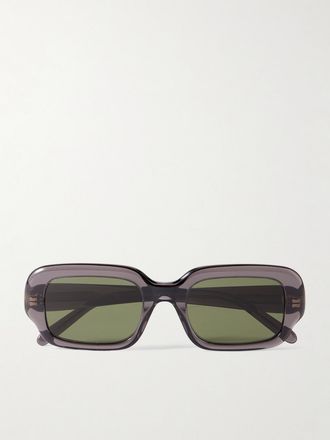Loewe Occhiali Da Sole Oversize In Acetato Con Montatura Rettangolare - Verde