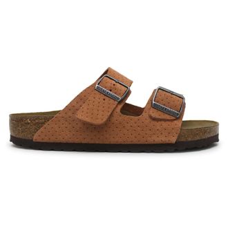 Birkenstock Arizona BS Suede Embossed Unisex Comfort Sandals - Emboss Dots Burnt Orange - Size:UK 7.5