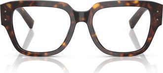 Dolce & Gabbana 54mm Square Optical Glasses in Havana at Nordstrom