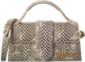 Jacquemus The Bambino Cobra-Embossed Leather Shoulder Bag