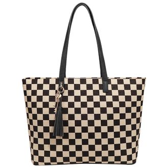 Generic Tote Bag Handbags for Women Hobo Bag Crossbody Handbags Large Capacity Shoulder Bags Checkered Shoulder Bags for Women Ladies Girls School,College,Sho
