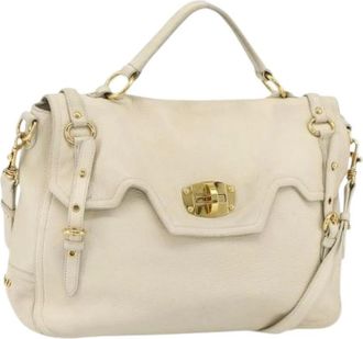 Miu Miu Pre-owned Handbags, female, Beige, Size: ONE SIZE Pre-owned Hand Bag