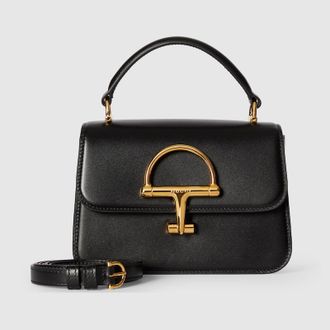 Gucci Siena Small Top Handle Bag, Black, Leather