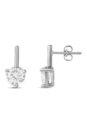 SHYMI Cubic Zirconia Drop Earrings in Silver at Nordstrom, Size Large