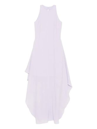 Amsale pebbled-texture dress - Purple