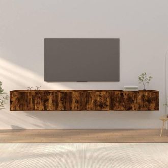 vidaXL Vidaxl - Mobili Porta tv a Parete 3 pz Rovere Fumo 100x34,5x40 cm